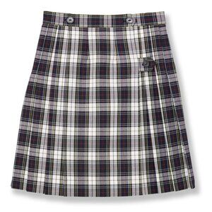 Flynn & O'Hara 18XL Navy & White Plaid Girls Wrap Around Kilt Skirt Uniform